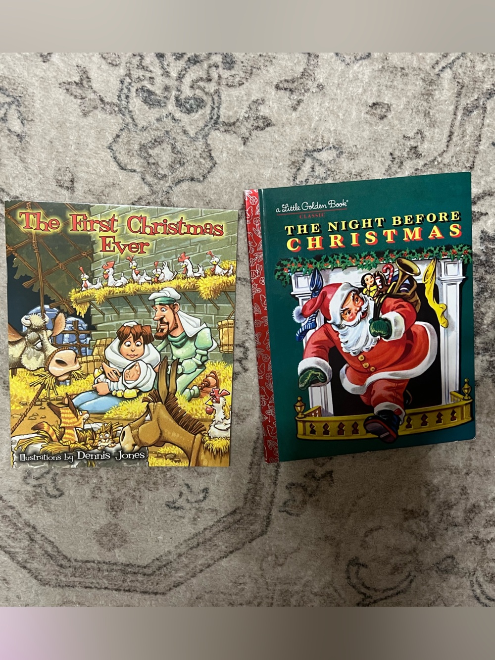 The First Christmas Ever and The Night Before Christmas Books-NEW